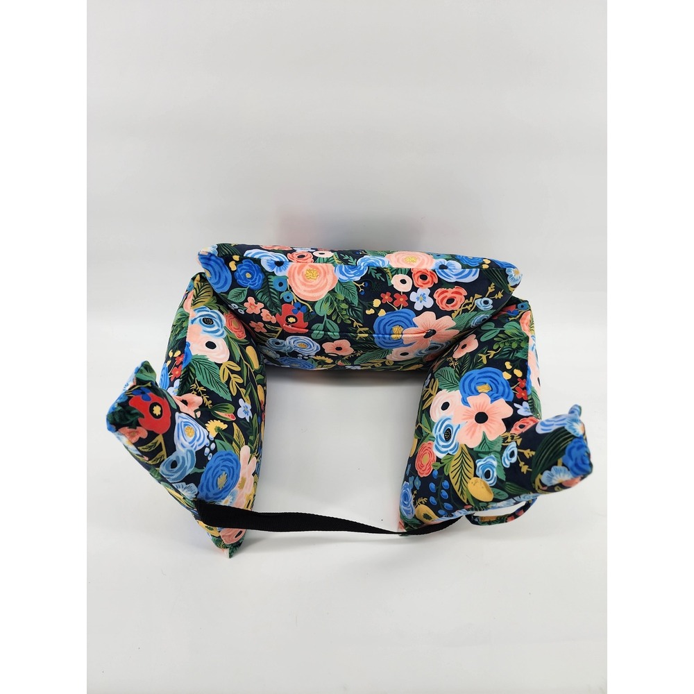 Floral Travel Back Pillow with Adjustable Buckle Strap One Size